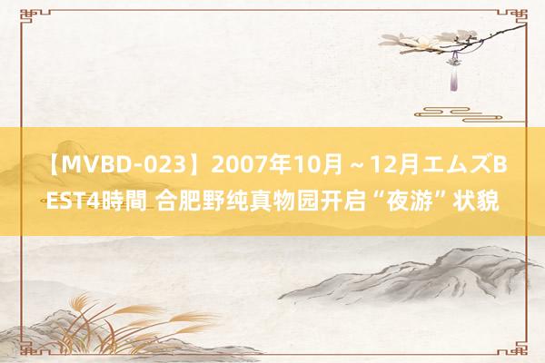 【MVBD-023】2007年10月～12月エムズBEST4時間 合肥野纯真物园开启“夜游”状貌