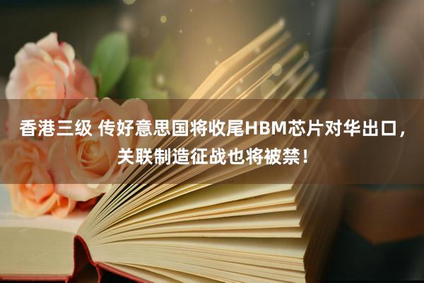 香港三级 传好意思国将收尾HBM芯片对华出口，关联制造征战也将被禁！