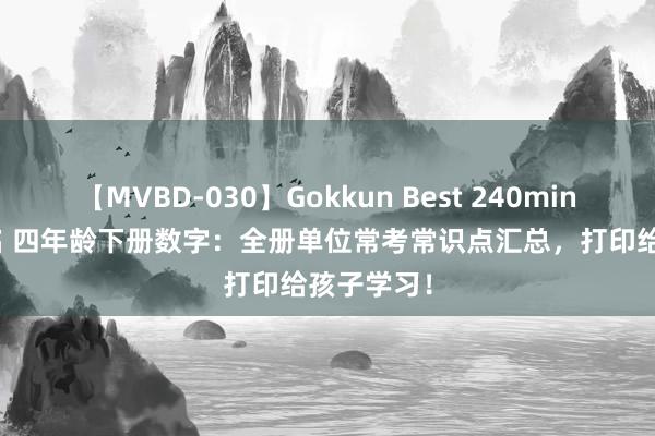 【MVBD-030】Gokkun Best 240min. 総勢12名 四年龄下册数字：全册单位常考常识点汇总，打印给孩子学习！