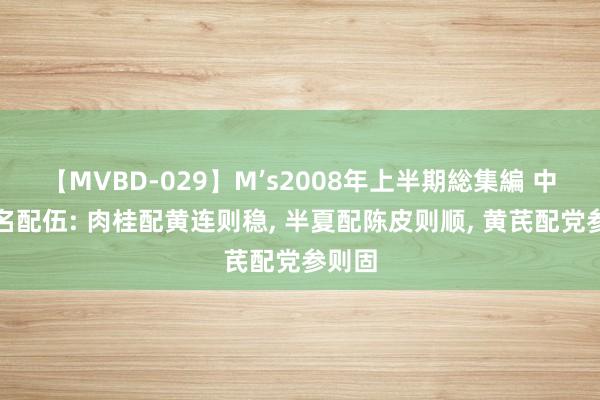 【MVBD-029】M’s2008年上半期総集編 中药知名配伍: 肉桂配黄连则稳， 半夏配陈皮则顺， 黄芪配党参则固