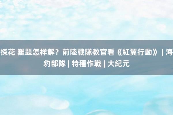 探花 難題怎样解？前陸戰隊教官看《紅翼行動》 | 海豹部隊 | 特種作戰 | 大紀元