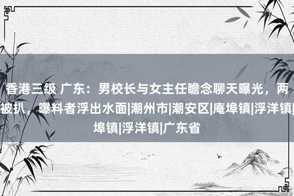 香港三级 广东：男校长与女主任瞻念聊天曝光，两边身份被扒，曝料者浮出水面|潮州市|潮安区|庵埠镇|浮洋镇|广东省