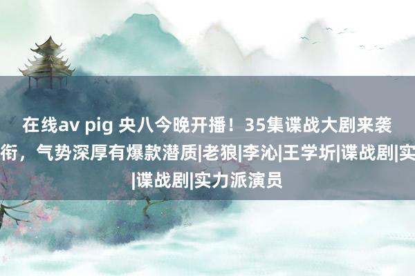 在线av pig 央八今晚开播！35集谍战大剧来袭！王阳领衔，气势深厚有爆款潜质|老狼|李沁|王学圻|谍战剧|实力派演员