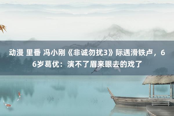 动漫 里番 冯小刚《非诚勿扰3》际遇滑铁卢，66岁葛优：演不了眉来眼去的戏了