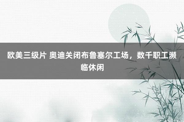 欧美三级片 奥迪关闭布鲁塞尔工场，数千职工濒临休闲